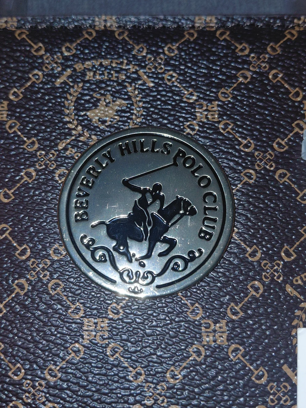 Beverly Hills Polo Club Brown and Tan Monogram Laptop Tote